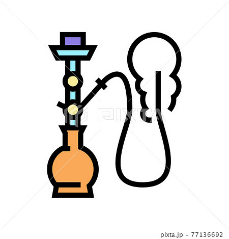 smoke hookah mens leisure color icon vector illustration smoke hookah mens leisure color icon vector illustration 77136692