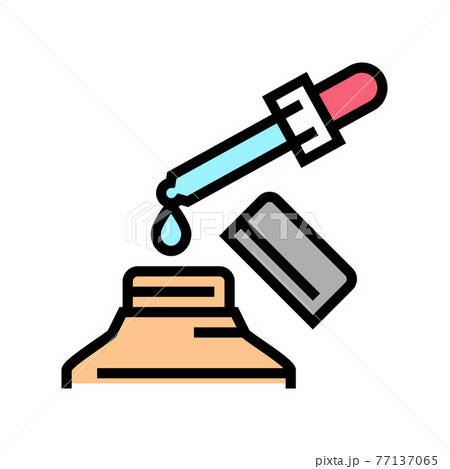medicine homeopathy liquid dropping from pipette color icon vector illustration medicine homeopathy liquid dropping from pipette color icon vector illustration 77137065