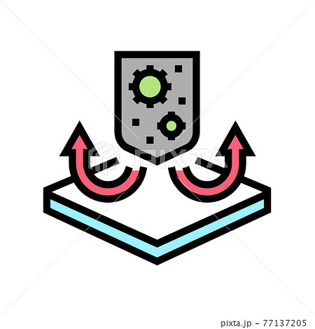 antibacterial fabrics properties color icon vector illustration 77137205