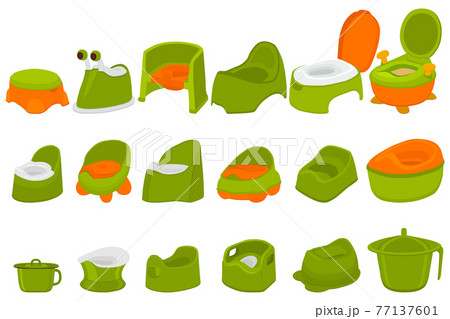 Illustration on theme kit plastic baby pots with comfortable handle Illustration on theme kit plastic baby pots with comfortable handle 77137601