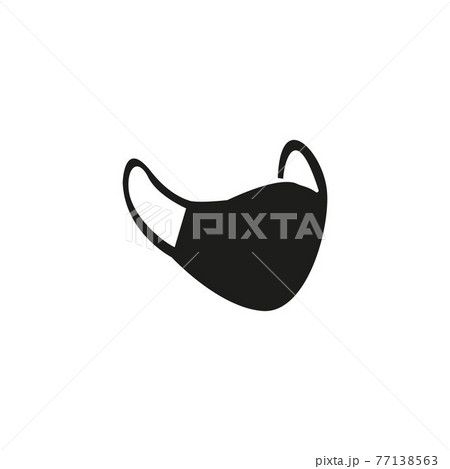 Anti-Dust Black Face Mask Template Vector For Running 77138563