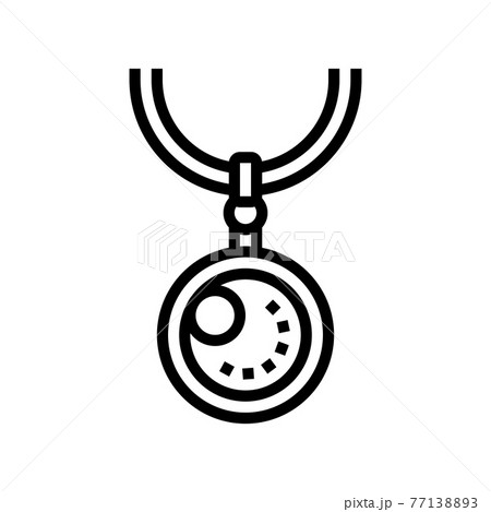 pendants jewellery line icon vector illustration pendants jewellery line icon vector illustration 77138893