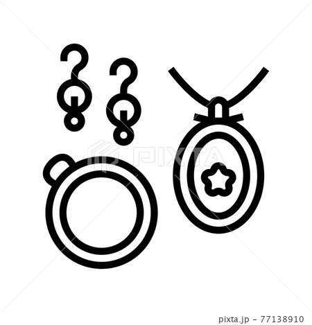 bijouterie jewellery line icon vector illustration bijouterie jewellery line icon vector illustration 77138910