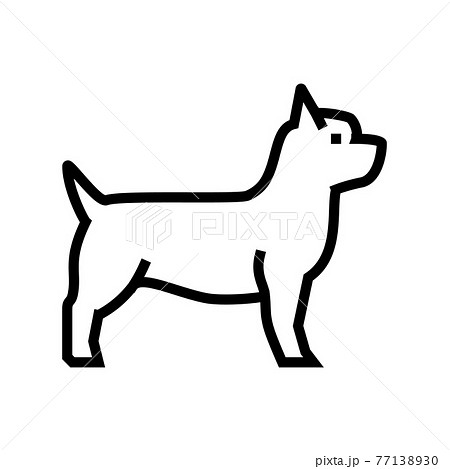 yorkshire terrier dog line icon vector illustration yorkshire terrier dog line icon vector illustration 77138930