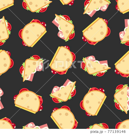 Sandwiches seamless pattern- fast food seamless texture Sandwiches seamless pattern- fast food seamless texture 77139146
