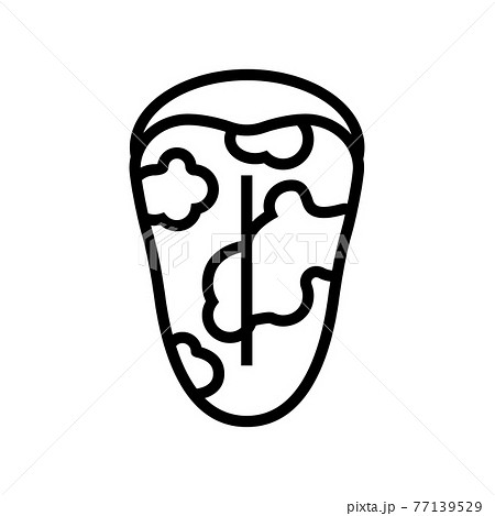 glossitis disease line icon vector illustration glossitis disease line icon vector illustration 77139529