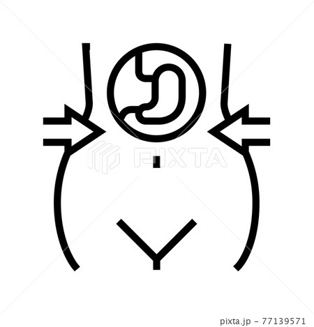 reducing stomach for weight loss line icon vector illustration 77139571