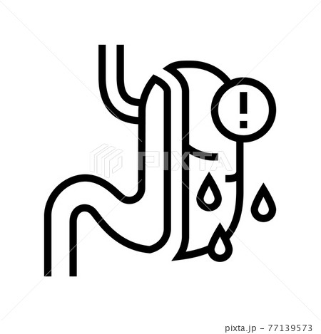 risk of complications, severe bleeding line icon vector illustration risk of complications, severe bleeding line icon vector illustration 77139573
