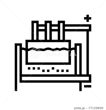 electrolysis aluminium production line icon vector illustration electrolysis aluminium production line icon vector illustration 77139600