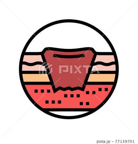 bedsore pressure ulcers disease color icon vector illustration 77139701