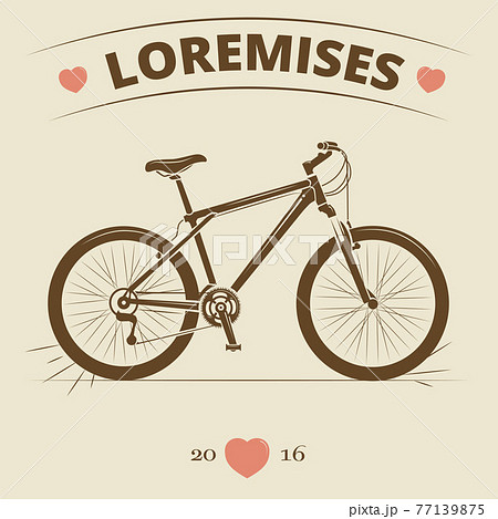 Vintage bicycle logo or print design Vintage bicycle logo or print design 77139875