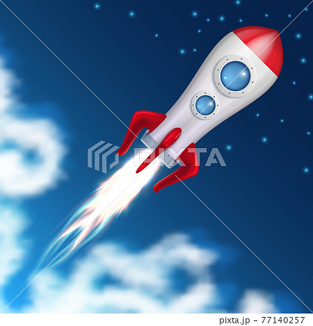 Space Rocket Take Off Science Spaceship Launch のイラスト素材
