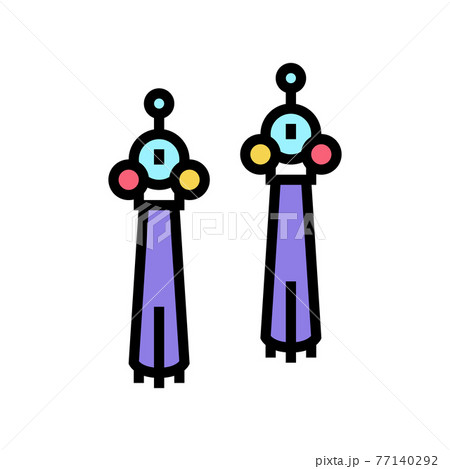 earrings tassels jewellery color icon vector illustration earrings tassels jewellery color icon vector illustration 77140292