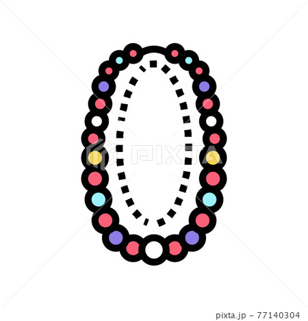 beads jewellery color icon vector illustration 77140304