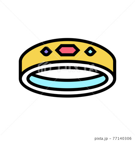 rings jewellery color icon vector illustration 77140306