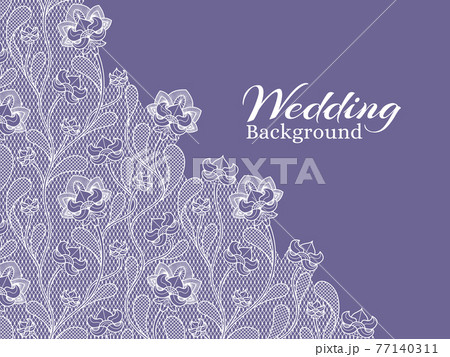 Wedding floral background with lace pattern Wedding floral background with lace pattern 77140311