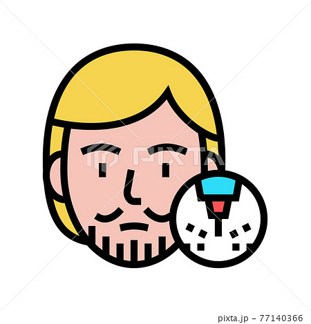 male mustache and beard removal color icon vector illustration male mustache and beard removal color icon vector illustration 77140366