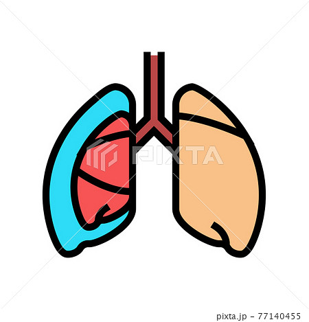 pneumothorax disease color icon vector illustration 77140455