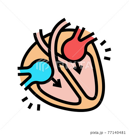 diastole disease color icon vector illustration 77140481