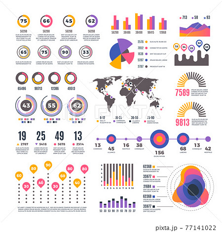 Business strategy modern presentation infographic elemens. Bar graph and rate charts 77141022