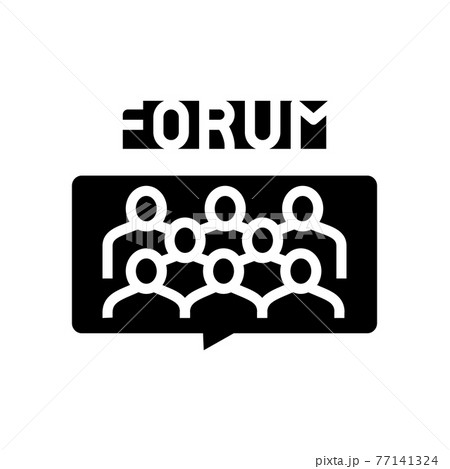 meeting on forum glyph icon vector illustration 77141324
