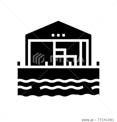 pier of port glyph icon vector illustration pier of port glyph icon vector illustration 77141361