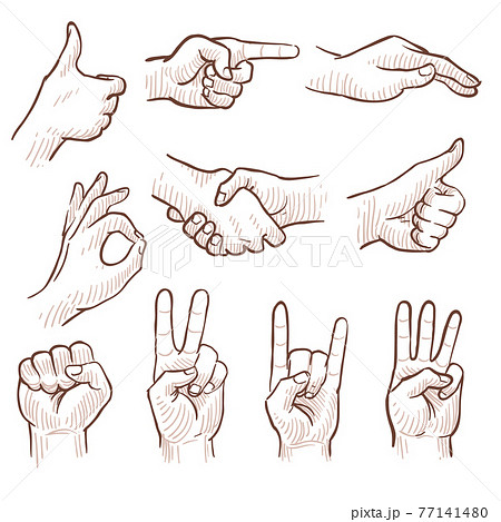 Hand Gestures Drawing by Shant Beudjekian | Saatchi Art