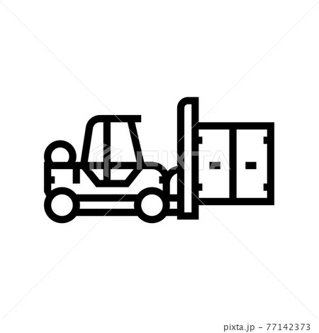 loader port line icon vector illustration 77142373