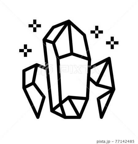crystals astrological line icon vector illustration crystals astrological line icon vector illustration 77142485