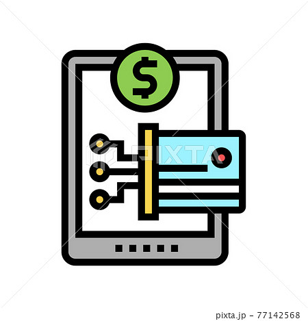 digital technology shop department color icon vector illustration 77142568
