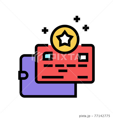 card bonus in wallet color icon vector illustration 77142775