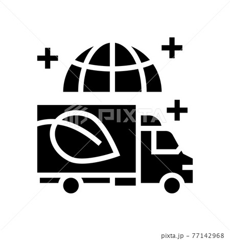 eco delivery truck glyph icon vector illustration eco delivery truck glyph icon vector illustration 77142968