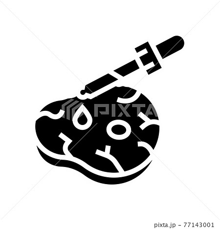 meat gmo genetic glyph icon vector illustration 77143001