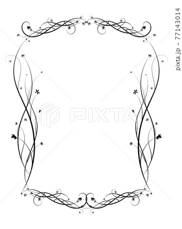 curly frame of weaving grapes. exquisite ornament 77143014