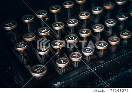 selective focus of Button old Vintage Cash Register vending machine cashier counter selective focus of Button old Vintage Cash Register vending machine cashier counter 77143075