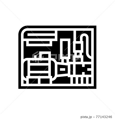 screw air compressor glyph icon vector illustration 77143246