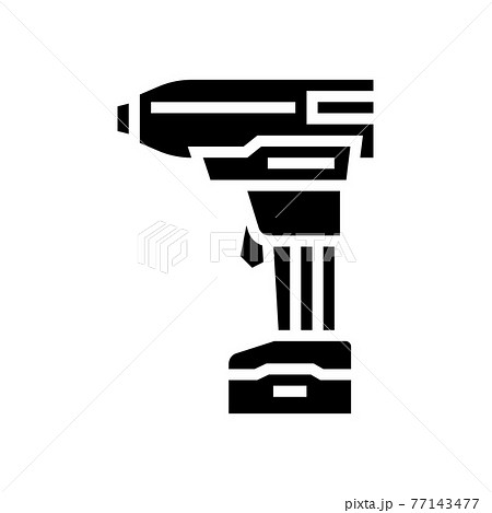 drill with air compressor glyph icon vector illustration 77143477