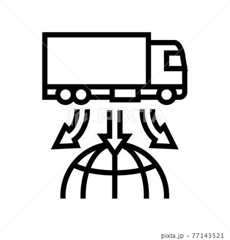 truck delivery world logistics line icon vector illustration truck delivery world logistics line icon vector illustration 77143521