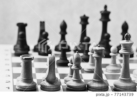 chess on a chessboard chess on a chessboard 77143739
