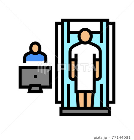 hospital cabinet radiology color icon vector illustration 77144081