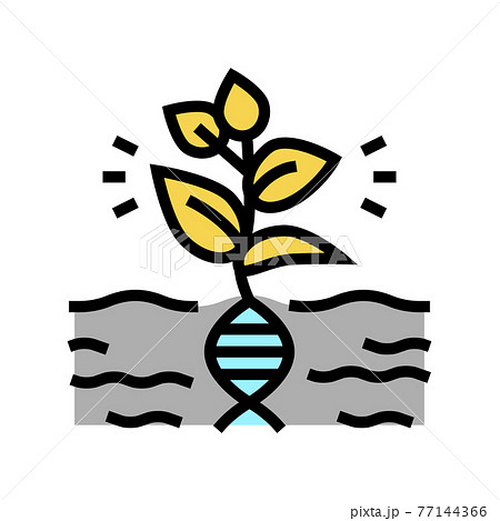 plant genetic color icon vector illustration flat 77144366