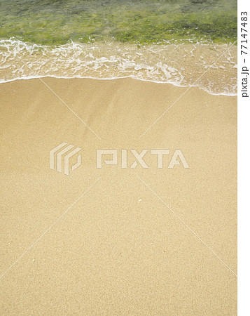 砂浜波打ち際_渡具知ビーチ_泊城公園（沖縄県読谷村渡具知） 77147483