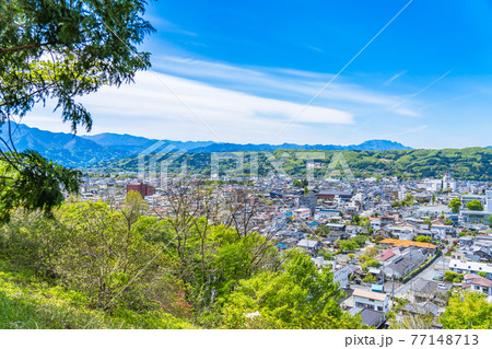 埼玉秩父の都市風景 羊山公園 見晴らしの丘からの風景 埼玉秩父の都市風景 羊山公園 見晴らしの丘からの風景 77148713