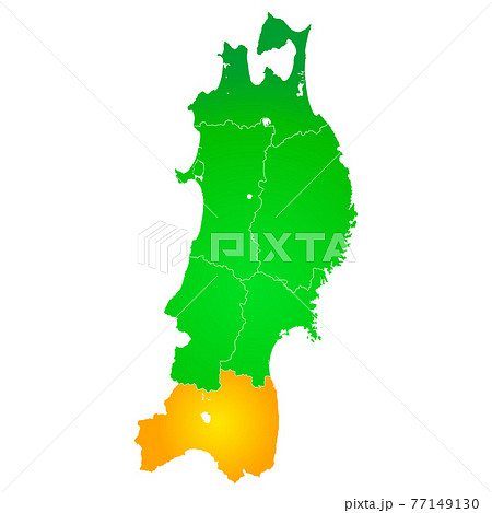 福島県地図と東北地方地図 77149130