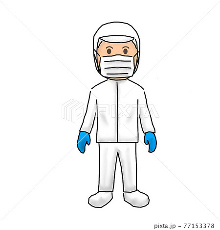 食品工場 従業員のイラスト素材