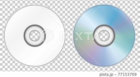 CDの表面と裏面イメージイラスト（記録媒体） 77153709