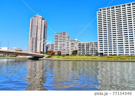 千住汐入大橋周辺を望む(東京都荒川区)【2020.11】 千住汐入大橋周辺を望む(東京都荒川区)【2020.11】 77154340