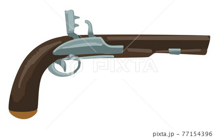 Antique firearm, vintage pistol, retro weapon Antique firearm, vintage pistol, retro weapon 77154396