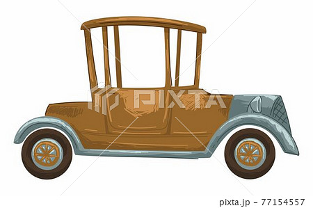 Retro car, small vehicle, old vintage automobile 77154557