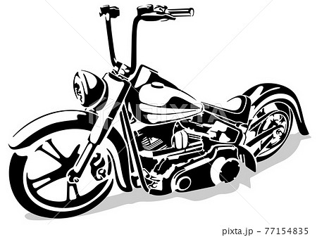 Black And White Motorcycle Drawingのイラスト素材 Black And White Motorcycle Drawingのイラスト素材